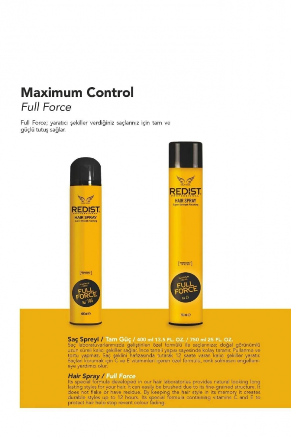 Redist Full Force Saç Spreyi 400 ml - 2