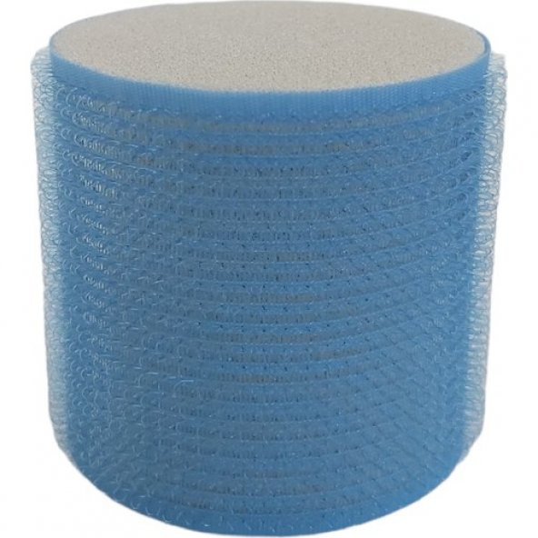Croc 1208 Cırtlı Sünger Bigudi 4lü Çap 6 cm Mavi