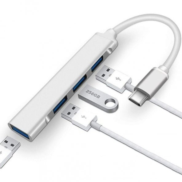 HEPU HP-B04 4in1 Type-C Girişli USB HUB Çoklayıcı - 2