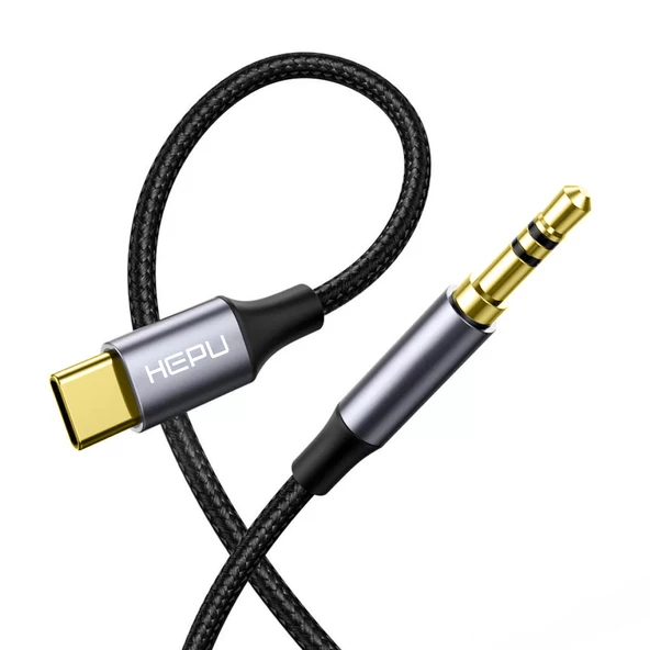 HEPU HP-20T Type-C - 3.5mm AUX Ses Kablosu 1mt