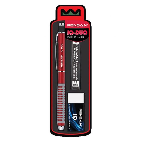 Pensan IQ-DUO Versatil Kalem Seti 0.5 mm Kırmızı