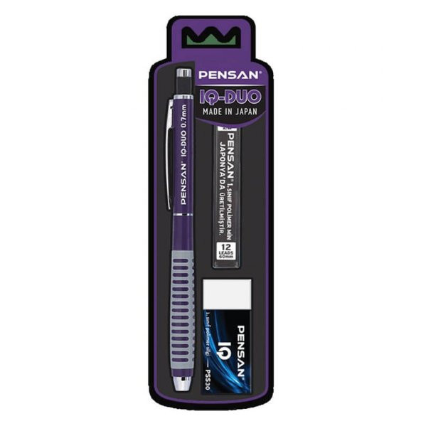 Pensan IQ-DUO Versatil Kalem Seti 0.7 mm Mor