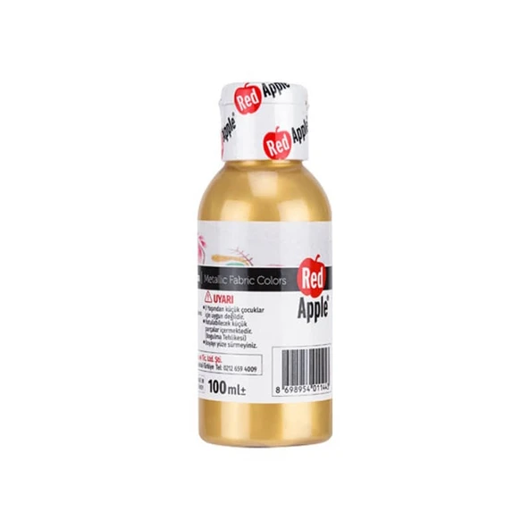 Red Apple Yaldız Kumaş Boyası 100 ml Metalik Altın