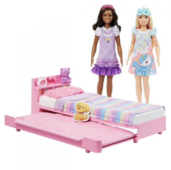 Barbie My First  İlk Barbie Bebeğim Barbienin Yatağı Oyun Seti HMM64 - 2