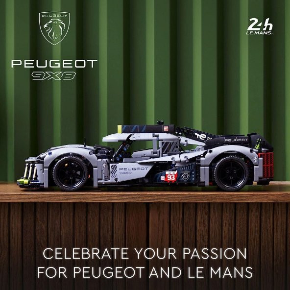 Lego Technic Peugeot 9X8 24H Le Mans Hybrid Hypercar 42156 - 2