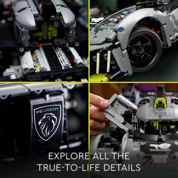 Lego Technic Peugeot 9X8 24H Le Mans Hybrid Hypercar 42156 - 3