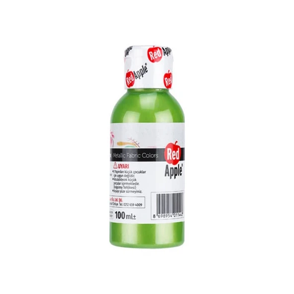 Red Apple Metalik Kumaş Boyası 100 ml Yeşil