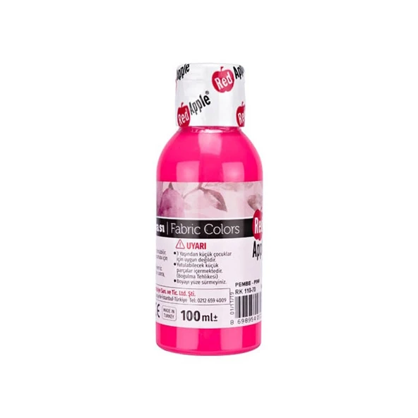 Red Apple Neon Kumaş Boyası 100 ml Pembe