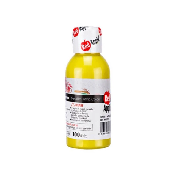Red Apple Metalik Kumaş Boyası 100 ml Sarı