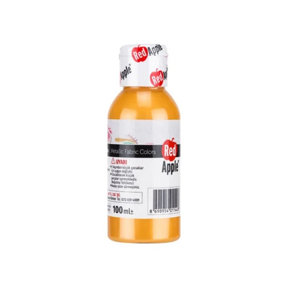 Red Apple Metalik Kumaş Boyası 100 ml Turuncu
