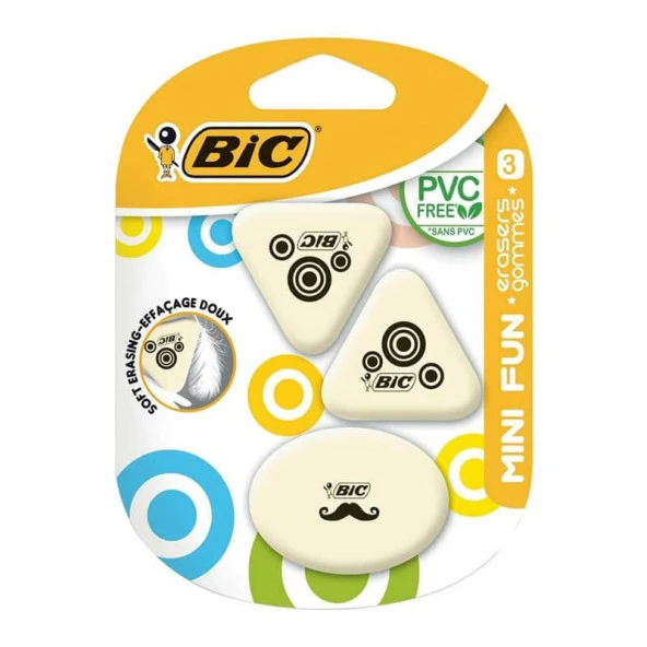 Bic Mini Fun Silgi 3lü Blister