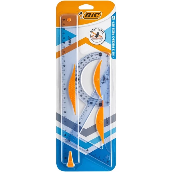 Bic Çizim Seti 30 cm Cetvelli 3 Parça