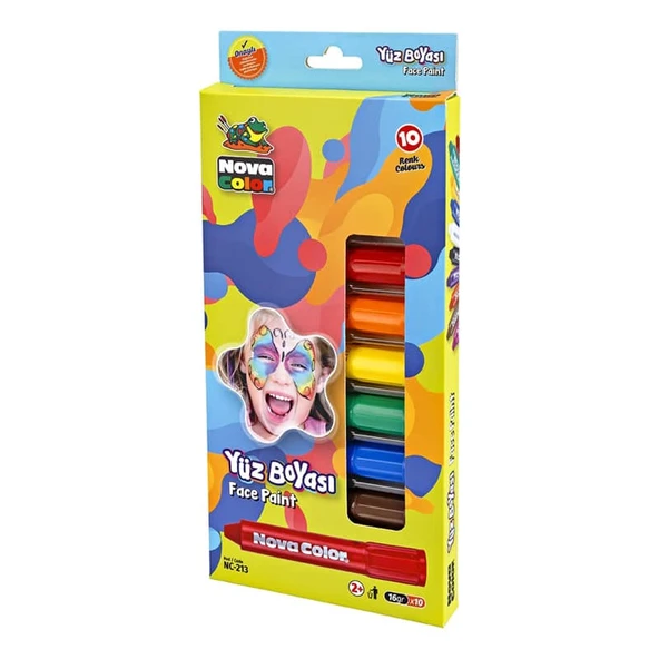 Nova Color Yüz Boyası 10 Renk Set