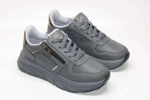 ACROPOL YÜKSEK TABAN BAĞCIKLI FERMUARLI KOLAY GİYİM KADIN GÜNLÜK RAHAT YÜRÜYÜŞ SNEKAER AYAKKABI - 4