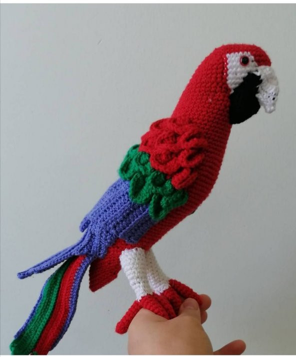 Sevimli Papağan Amigurumi Organik Oyuncak - 1