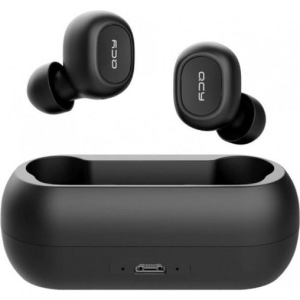 QCY T1C Çift Mikrofonlu Şarj Edilebilir Bluetooth V5.0 Siyah Telefon Kulaklığı
