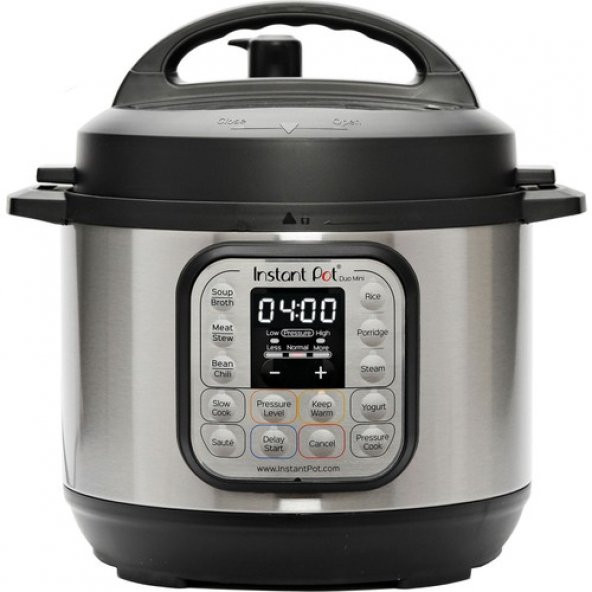 Instant Pot Duo Mini 7si 1 Arada 3 Litre Paslanmaz Çelik Tencereli Yavaş/Pilav/Buharlı Pişirici, Yoğurt Makinası, Isıtıcı 110-0045-01-EU