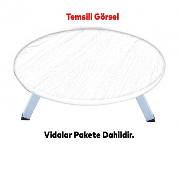 Sofra Ayağı Metal Plastik Siyah Taban Katlanır Yer Sofrası Sini Altı 20 cm - 5