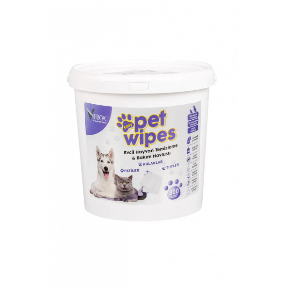 Vebox Easy Pet Wipes Islak Kova Mendil 300 Adet