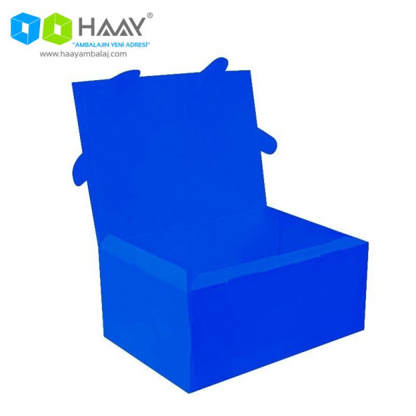 HAAY AMBALAJ 49x29x20 Cm Mavi Renkli Plastik Kutu 10 ADET