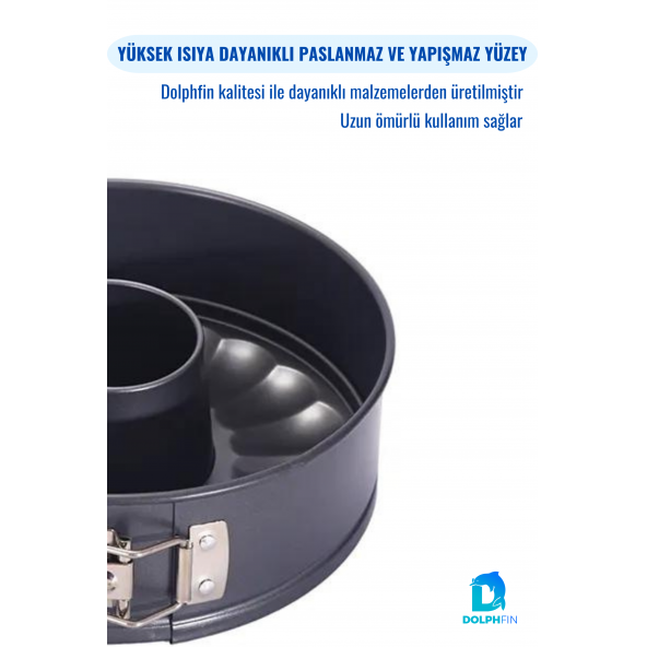 DolphFin Airfryer Kelepçeli Kek Kalıbı Xiaom 3.5 Lt Ve Tüm Markalar Ile Uyumlu 18 Cm SMRT-112 - 2