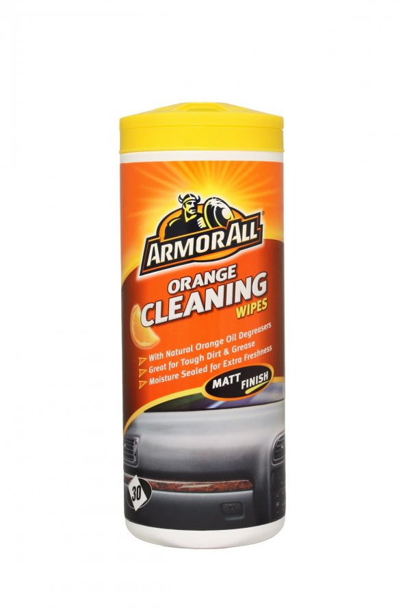 ArmorAll Orange Cleaning Wipes. Genel Temizlik Mendili Natural Kokulu Mat. 30ad.