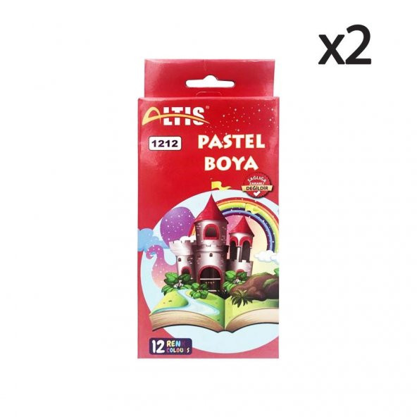 Altıs 12 Renk Pastel Boya 1212 2 Adet