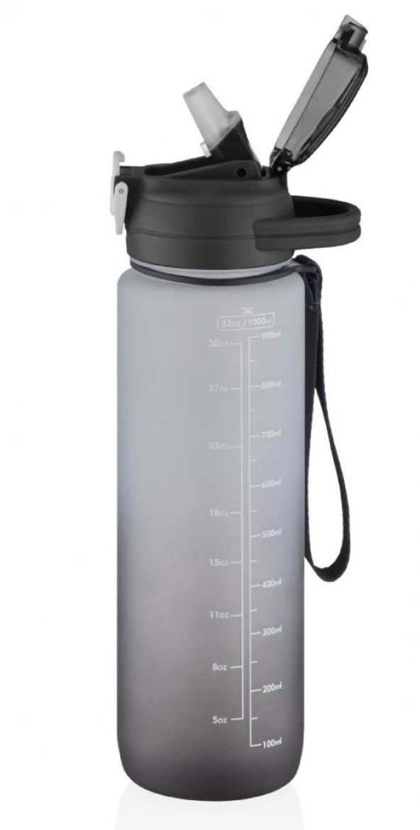 Vagonlife VGN2219 1000ml Siyah Pipetli Matara - 2