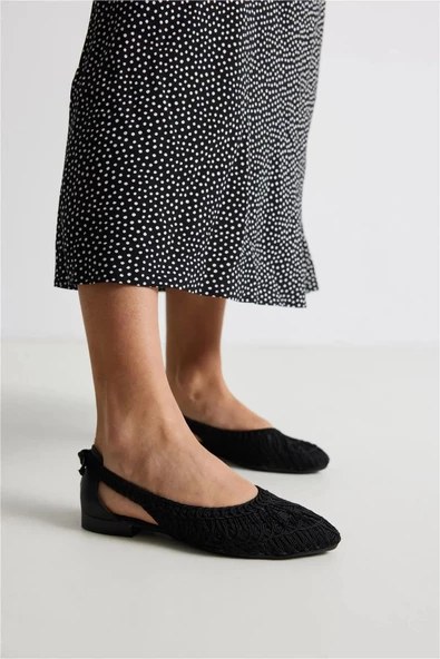 Walkenzo Spr 710 Kadın Hasır Örme  Günlük Babet Ayakkabı - Resim 4