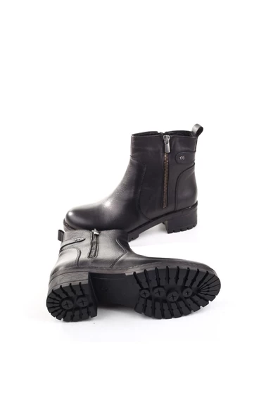 Castle Black 4663-1 Termo Taban Hakiki Deri Günlük Kadın Bot - 5