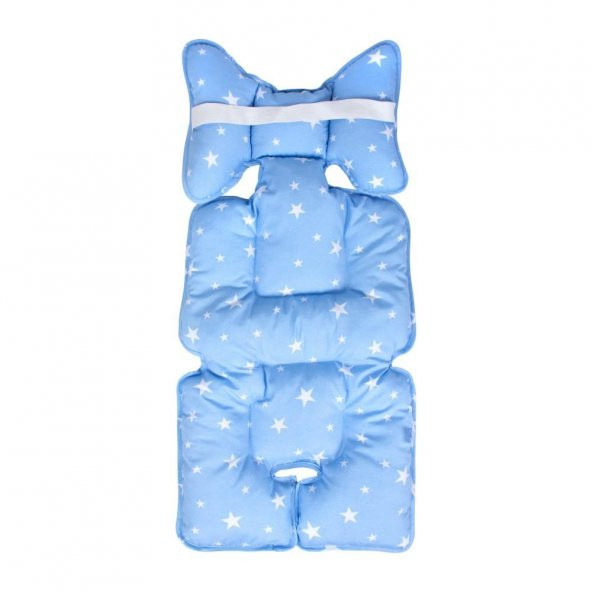 Sevi Bebe Puset ve Oto Koltuğu Minderi Mavi Yıldız Desen - 5
