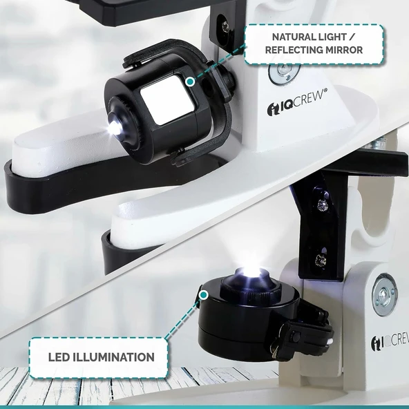 AmScope 120X-1200X 52'li Çocuklar için Acemi Mikroskop Kök Kiti - 3