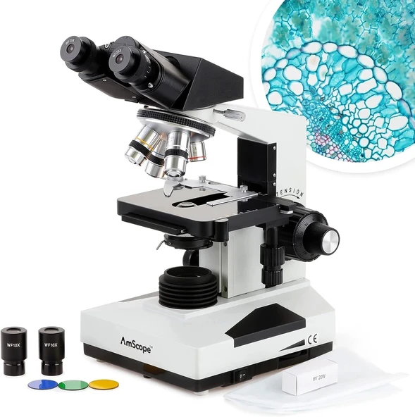 AmScope B490B Bileşik Binoküler Mikroskop