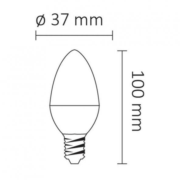 Ack AA09-00713 7W Buji Led Ampul 6500K Beyaz E14 - 2