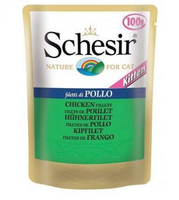 Schesir Tavuklu Pouch Yavru Kedi Konservesi 100 Gr