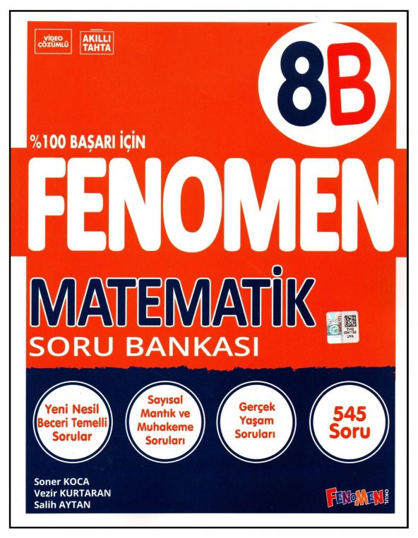 Fenomen 8. Sınıf LGS Matematik Soru Bankası (B) - 1