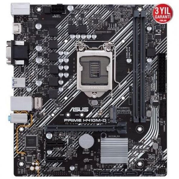 Asus PRIME H410M-D Intel LGA1200 DDR4 Micro ATX Anakart Teşhir - 3