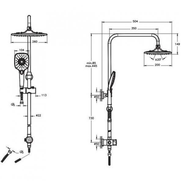 Artema A45787 Joy 3S Robot Tepe Dus Seti - 2