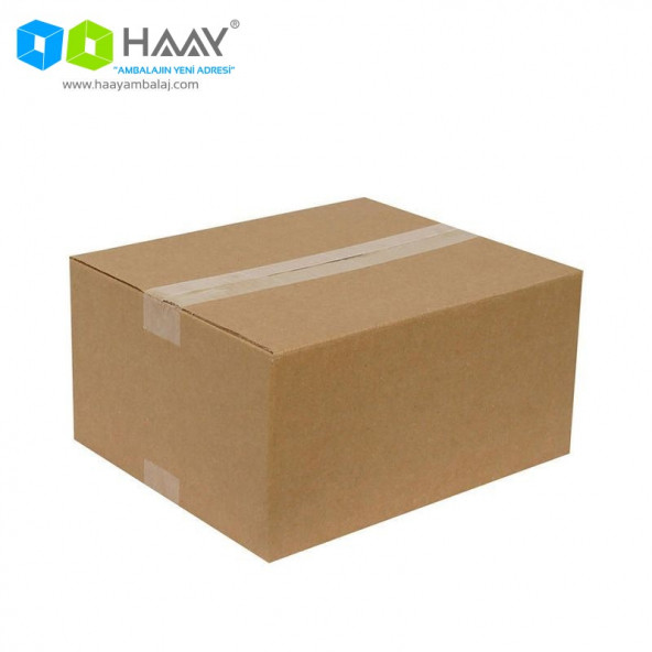 HAAY AMBALAJ 30x25x15cm Tek Oluklu Kraft Koli (10 Adet)