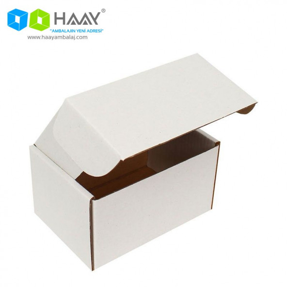 HAAY AMBALAJ 12x8x6,5cm Beyaz E-ticaret Kargo Kutusu (35 Adet)