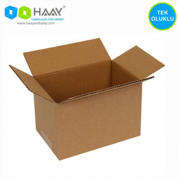 HAAY AMBALAJ 21x12x14cm Tek Oluklu Koli Kraft (25 Adet) - 2