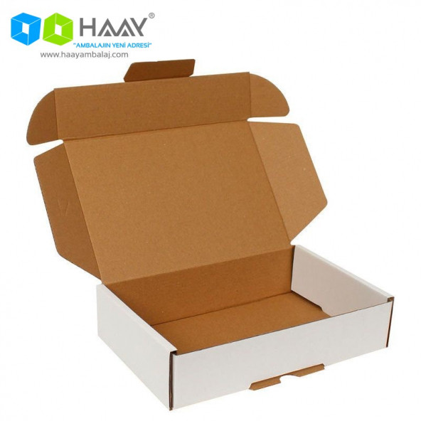 HAAY AMBALAJ 24x16,5x6cm Beyaz E-ticaret Kargo Kutusu (20 Adet)