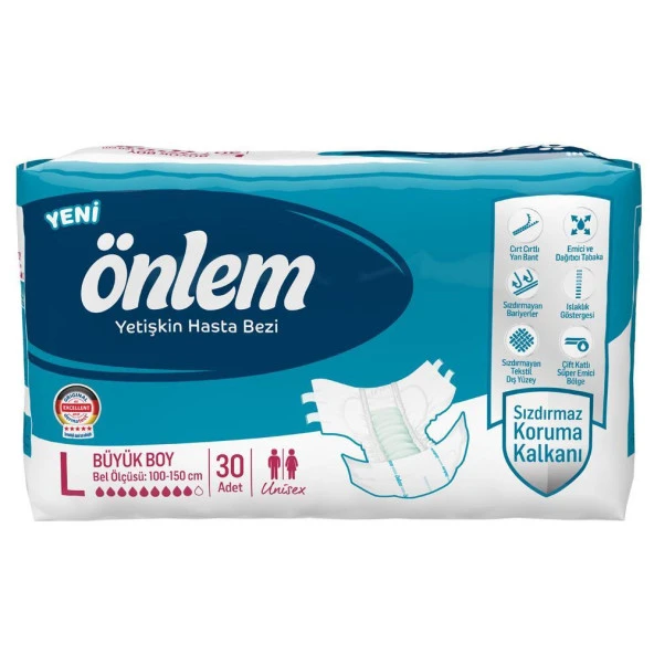 Önlem Belbantlı Hasta Bezi 30 Lu Large (L)