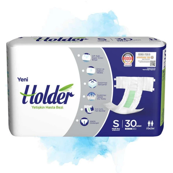 Holder Belbantlı Hasta Bezi 30 Lu Small (S)