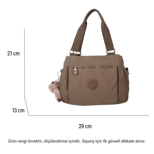 Kenyon C1112  Klinkır Kumaş Bayan Çapraz El Omuz Çantası Siyah - 7