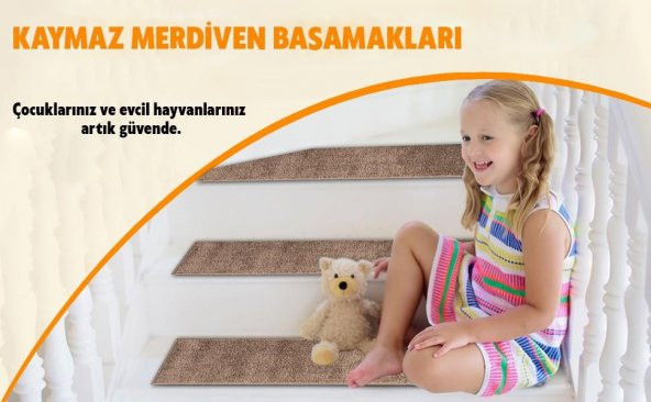 Glary Home GH39A-WNVY Üçgen Desen Kaydırmaz Tabanlı 13lü Merdiven Halısı - Beyaz/Lacivert - 8