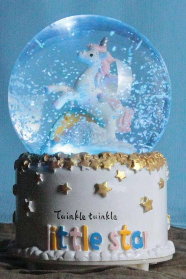 Nostaljik Kar Küresi Orta Boy Renk Değiştiren Led Lambalı Kar Küresi-5