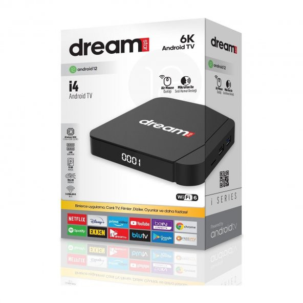 Dreamstar İ4 6K Androıd 12 4Gb Ram 32Gb Hafıza Ultra Hd Tv Box Uydu Alıcısı - 2