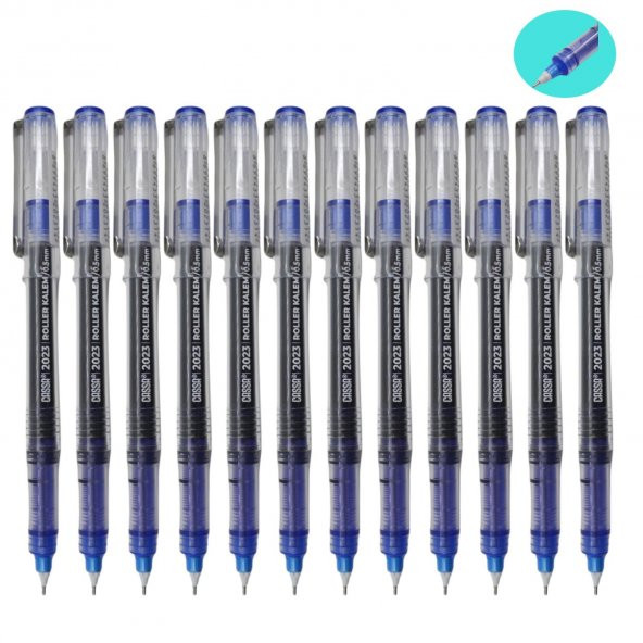 Cassa 2023 İğne Uçlu Roller Kalem 0.5 Mavi 12 Adet ürün görseli