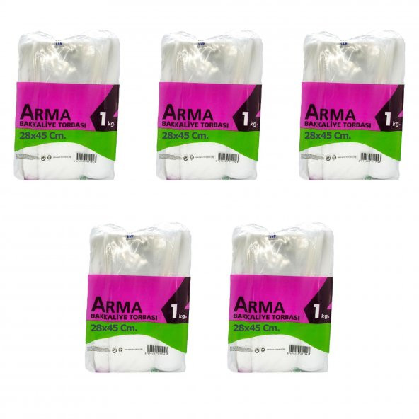 Naksan Arma Şeffaf Naylon 4 lük 28x45 Cm. Bakkaliye Poşeti Torbası - 1 Kg. - Ort. 115 Adet - 5 Paket ürün görseli 1